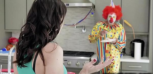  Hot MILF Alana Cruise hires a clown for her birthday and got surprise when the horny clown gave her an awesome birthday sex.